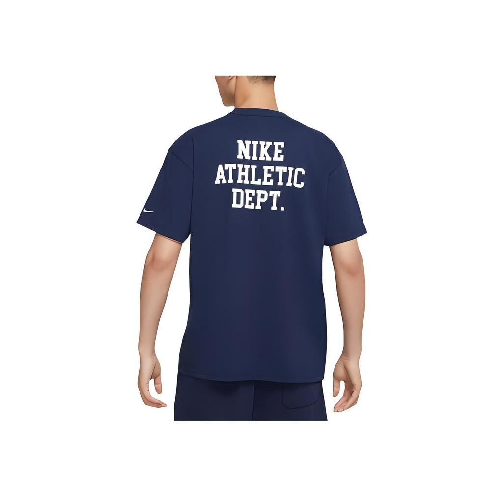 Nike Logo Print Crew Neck Short Sleeve T-Shirt Men Tops Obsidian FD0306-410