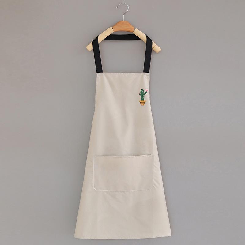 Korean Style Waterproof Unisex Kitchen Apron - Fashionable, Oil & Stain-Resistant with Hand Wiping Feature