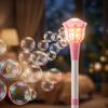 Outdoor Bubble Machine with Light and Standing Pole Automatic Bubble Blower Toy for Kids and Parties Easy to Use Durable Design