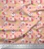 Soimoi Japan Crepe Satin Fabric Dot,Parrot & PineJuice Summer Designs Fabric Prints By Metre 42 Inch