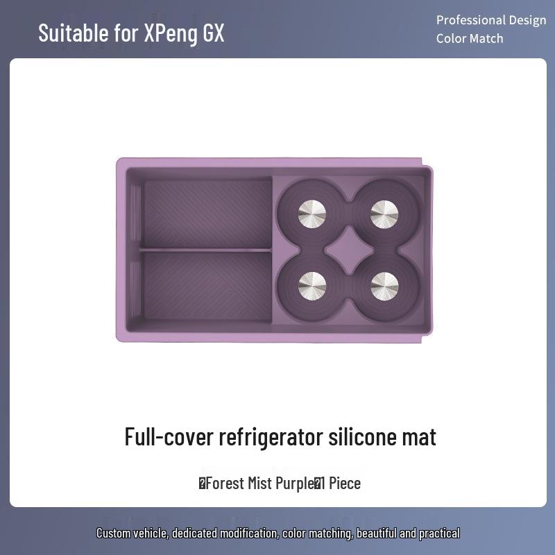 Silicone Mat for Xiaopeng GX Refrigerator: Full Coverage, Shockproof, 26 Models Compatible Cup Holder Interior Modification