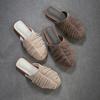 Johnature Tassel Fashion Flat Slippers Cow Suede Lightweight Comfortable And Versatile Women's Slip-on Shoes