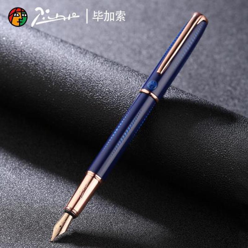 Picasso 916 Matte Black Barrel Metal Fountain Pen EF/M/Bent Nib 0.38/0.6/1.0mm Professional Stationery Writing Pen Gift