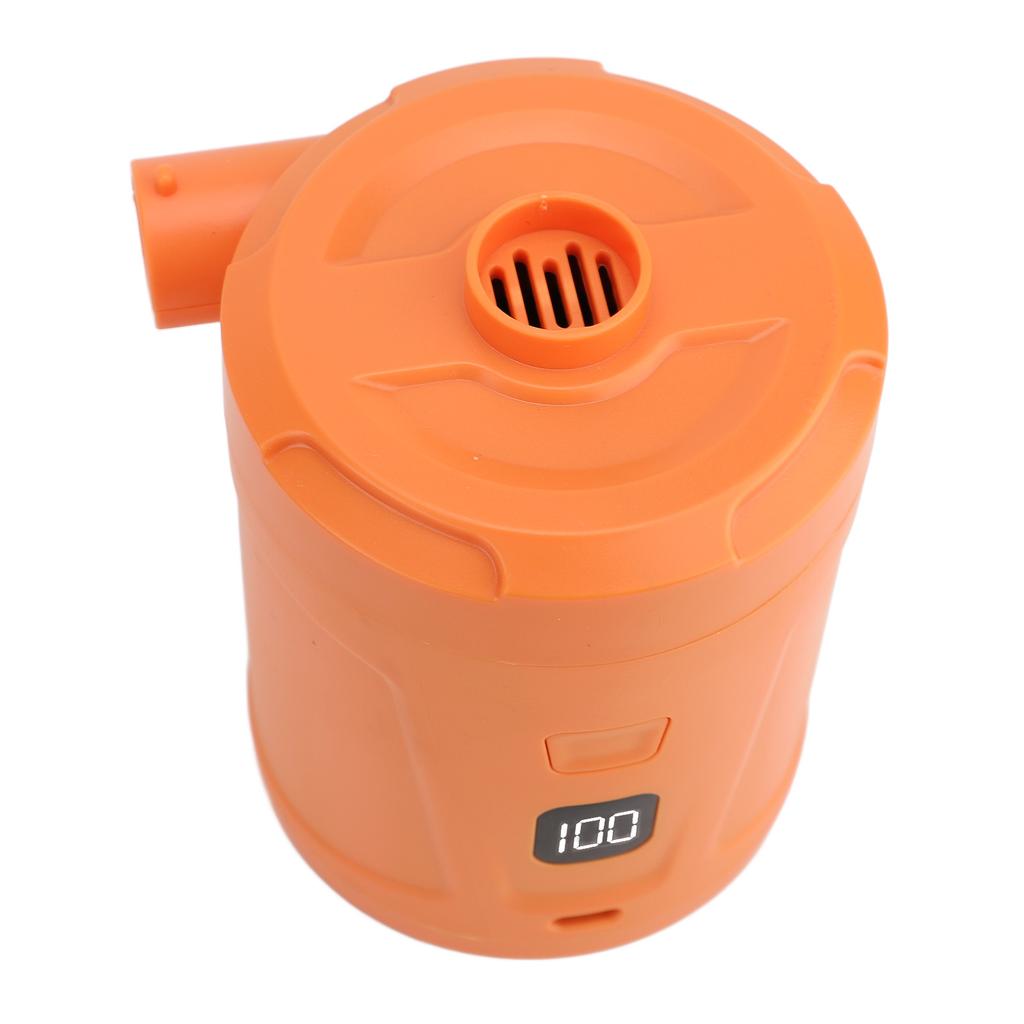 Elektrische Luftpumpe mit 4 Düsen Aufblasbar 5200mAh USB Wiederaufladbar LED-Anzeige Tragbar Reifen