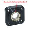 Inlay Retaining Ring Type Square Flange Bearing with Housing Bearing seat assembly Aluminum Carbon Steel Nickel diameter 3-50mm