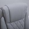 Faux Leather Executive Swivel Office Chair - Grey