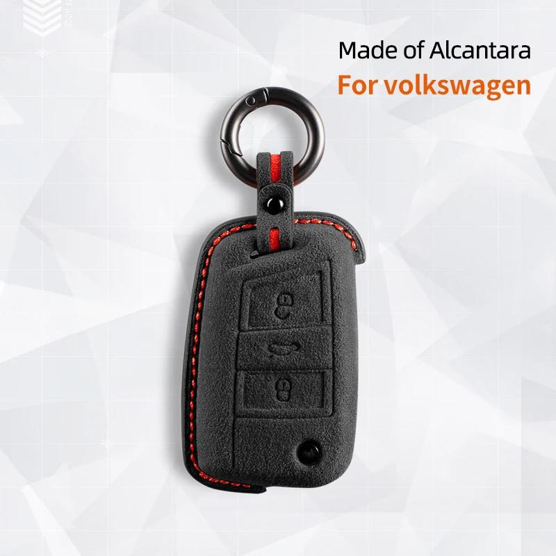 Car Key Case For Vw Volkswagen Tiguan Mk1 Mk2 Magotan Passat B5 B8 Polo Golf 4 5 6 7 Mk7 Jetta Keychain Cover Shell Protectors