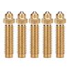 5 Pcs Bimetal Nozzle Replacement for Elegoo Centauri Carbon 3D Printer 0.6mm Brass and Stainless Steel Nozzle