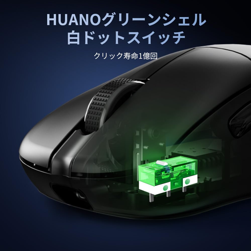 DELUX M500PRO Wireless Gaming Lightweight 8000Hz Polling Small PAW3395 Sensor 100 Million Click Magnetic Charging Base Mouse, (58.5g), Rate, Hand,