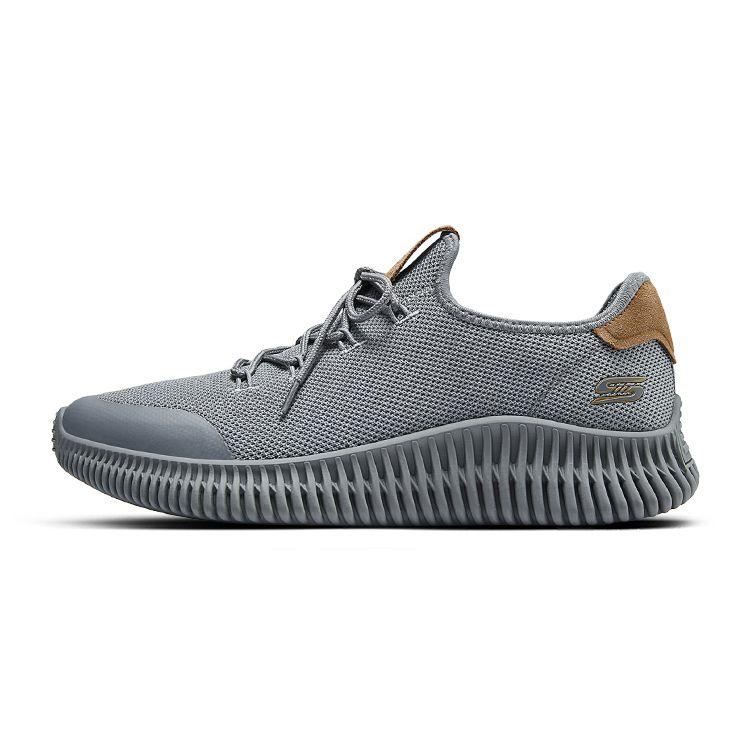 Skechers Neue Weichsohle Gehen Schuhe Zum Hineinschlüpfen Rutschfest Verschleißfest Niedrig geschnitten Freizeitschuhe Herren Sneaker Grau 118173-GRY 41