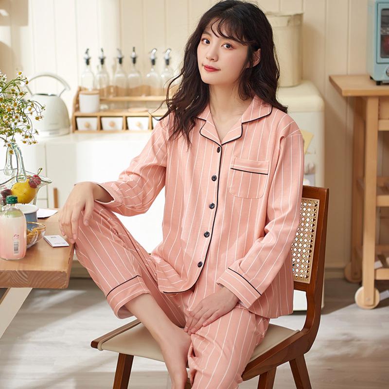 Spring & Autumn Postpartum Pajamas - Pure Cotton Maternity & Nursing Wear