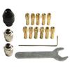 Replacement Chuck Brass Collet Kit 0.5mm To 3.2mm Sizes Quick-Change Keyless Strong Grip Design Versatile Collet Nut
