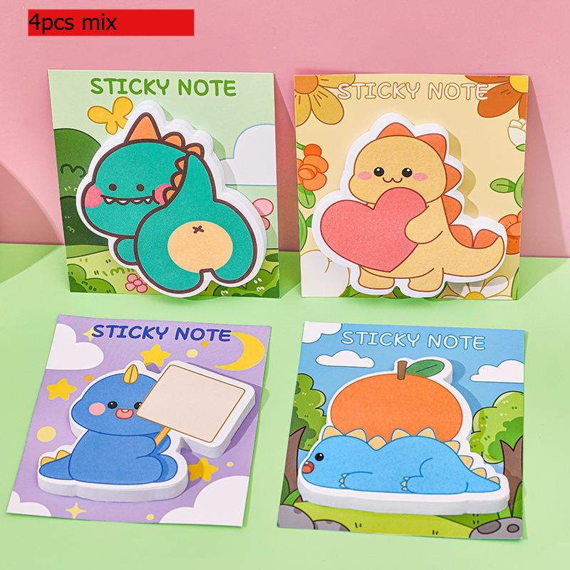 

Gift Cartoon Dinosaur Special Shaped Notes Same Style Note Paper Students Can Paste Messages N Times Kawai Stationery Memo Pad