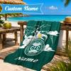 Custom Name Beach Towel Coritiba FC Crest Design Microfiber Beach Towel, Lightweight for Summer Travel, Swimming Pool Fan Birthday Gift