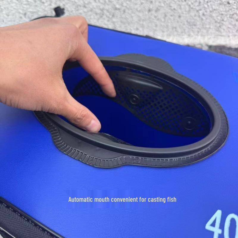 Eva Verdickter Angelkübel: Integrierter geformter Fischhalter, Wasser-/Köderbehälter, Lebendfischbehälter.