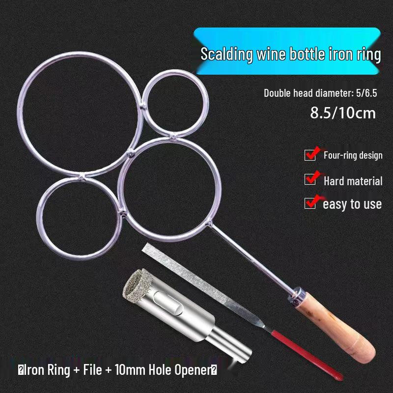 Double-Headed Soju Bottle Ring Cutter & Hot Wine Bottle Vase Tool