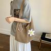 Woven Bag Women's New Shoulder Tote Bag Lazy Wind Knitted Hollow Flower Beach Bag