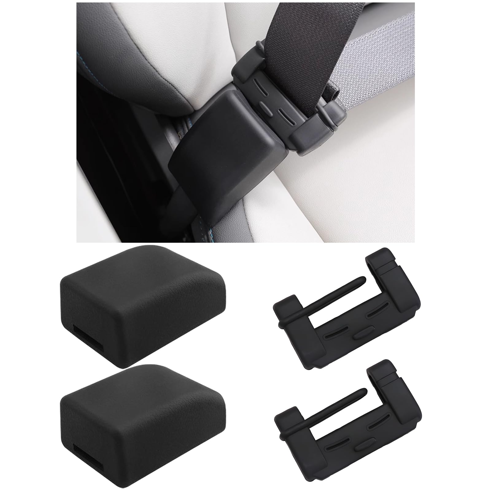 

Автоаксессуары Защита накладки на пряжку ремня безопасности для Toyota Pixis Joy, Rise, Harrier, Harrier 2x8.5x4.5cm серебряный