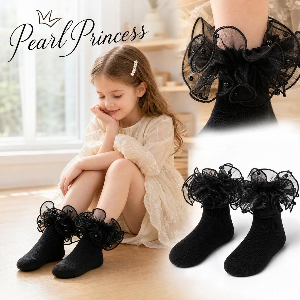 Spitzenverzierte Socken für Mädchen für Tanzaufführungen und zum Verkleiden