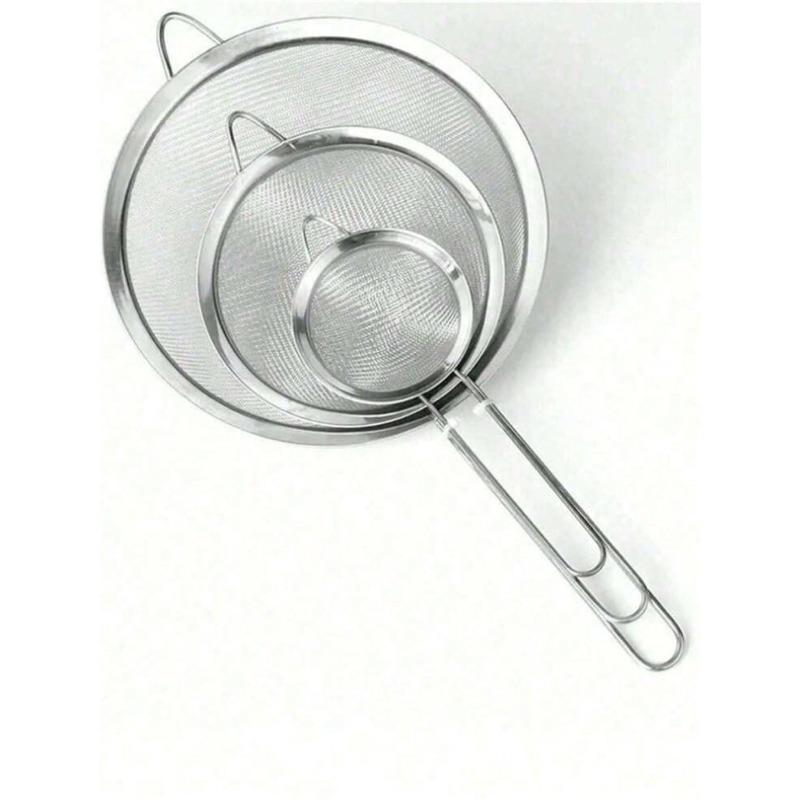 Fine Mesh Strainer, Stainless Steel Sieve Ladle, Multifunctional Kitchen Tool
