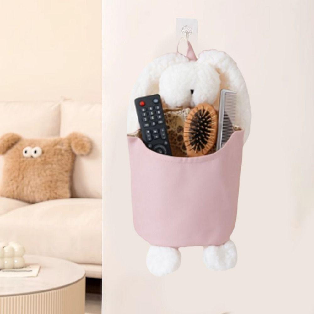 Cartoon Rabbit Shape Storage Bag Cotton Newborn Bed Headboard Organizer  Dormitory