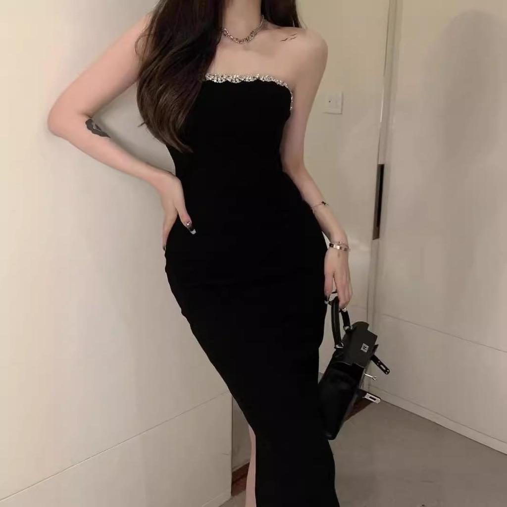 Big Sister Top-Tier Sequined Strapless Little Black Dress