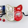Maskenkatzen Maske Halloween Katzen Gesichtsmaske, Tier-Cosplay-Maske aus Kunststoff für Damen Herren Halloween Maskenball Party