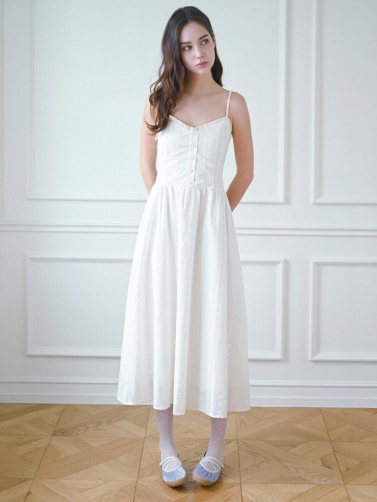 Cool Kitten Cotton Lovely Lace Button Dress 2 Colors
