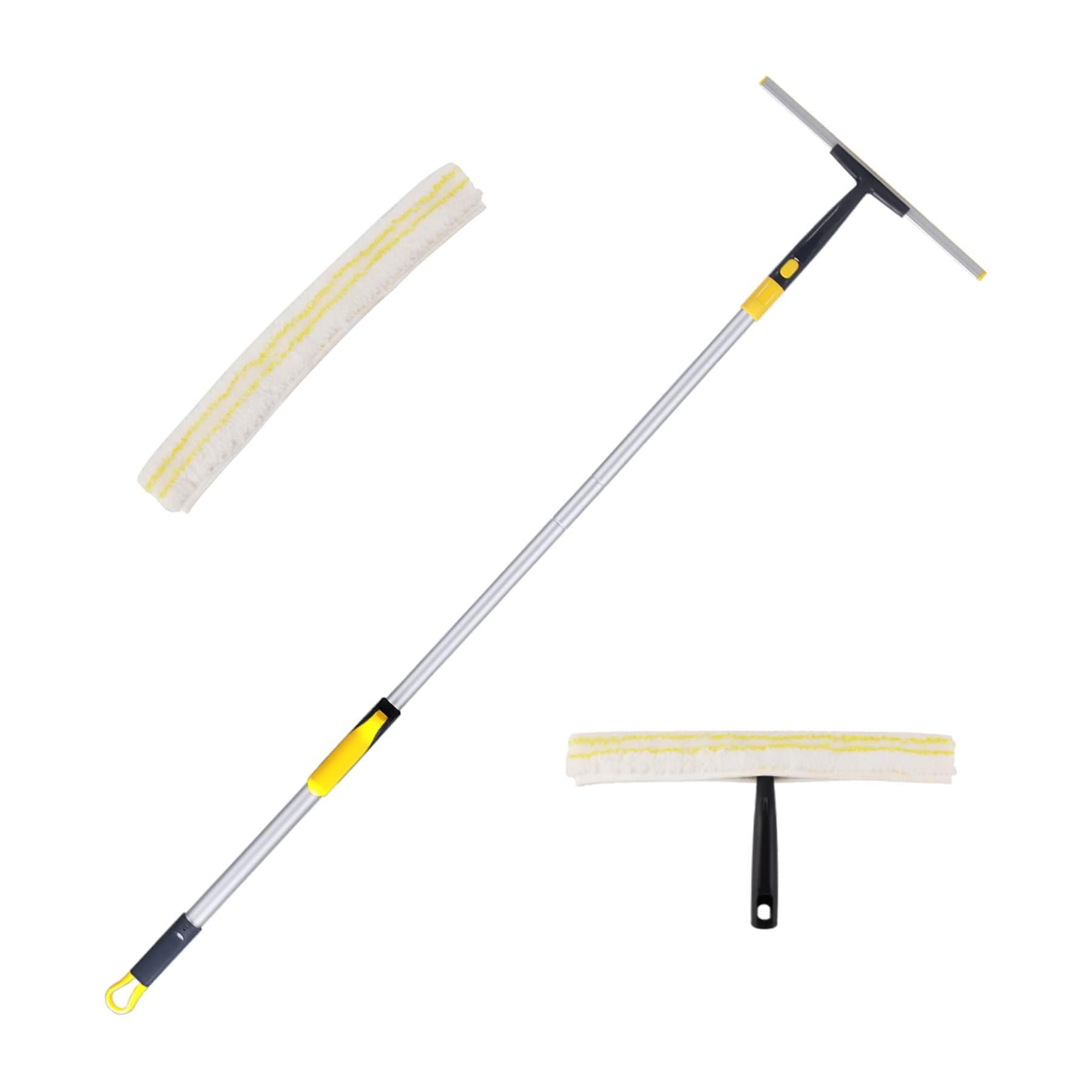 

Eyliden Стеклоочиститель для окон, Конденсат на окнах, Окно в высоком месте, 2 удлинителя, Профессиональная очистка стекла, Для мытья, Сгон, Скребок, жёлтый