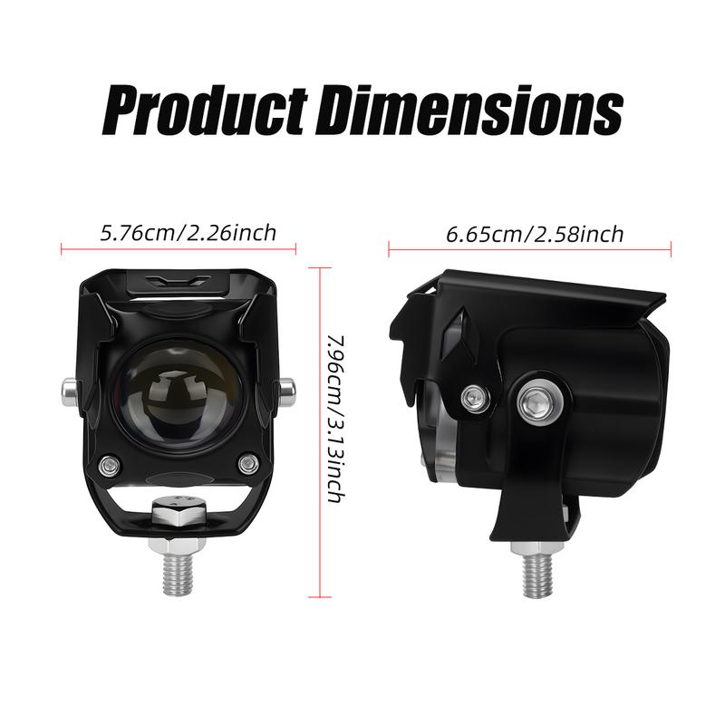 LED Motorcycle Auxiliary Headlight Spotlights Fog Lights Offroad Motorbike ATV Portable Driving Fog Lamp 12-24V Motorcycle Parts