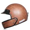 Vintage Helmet Leather Lined Motorcycle Full Helmet Removable Chin Locomotive Men's and Women's Lightweight Small Shell
