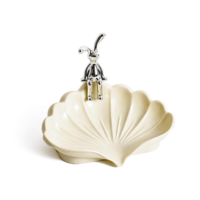 Seashell High-End Large Soap Dish with Advanced Draining for Bathroom Sink
