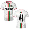 Summer Round Neck 3D Palestinian Flag Pattern 3D Print Top Fashionable Casual Short Sleeved Jersey Men's T-shirts
