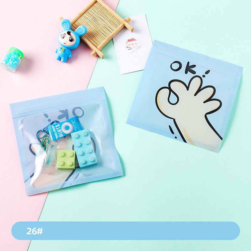 TETP 50Pcs Ziplock Bag With Claer Window Handmade Candy Lollipop Chocolate Macarons Packaging Favors DIY Headdress Bracelet Pack