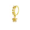 Lady's Pierced Ear Piercing, Zircon Cross Nose Stud, Butterfly Nose Ring Piercing, Nose Jewelry