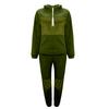 Women's /Winter Colour Sweatshirt Hooded Fashion Long Sleeve Two Piece Set