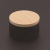 Candle Jar Practical Portable Wood Lid Black Elegant Cosmetic Pot for Coffee