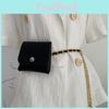 Fashionable Mini Chain Waist Bag In Black Metal Perfect For Elegant Summer Outfits
