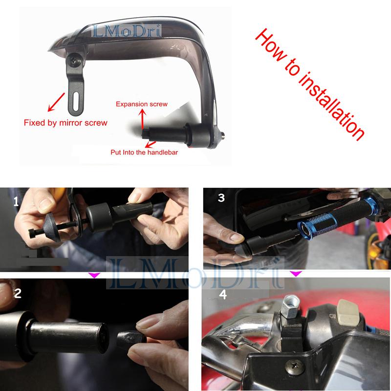 LMoDri Motorcycle Hand Guards Motorcross Dirt Bike Handguard Scooter Windscreen Driving Falling Hands Protection 7/8" 22mm