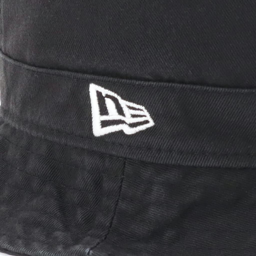 [New Era] Bucket Hat, Washed Cotton, Black, SM, BUCKET-02 WC BLACK 25J