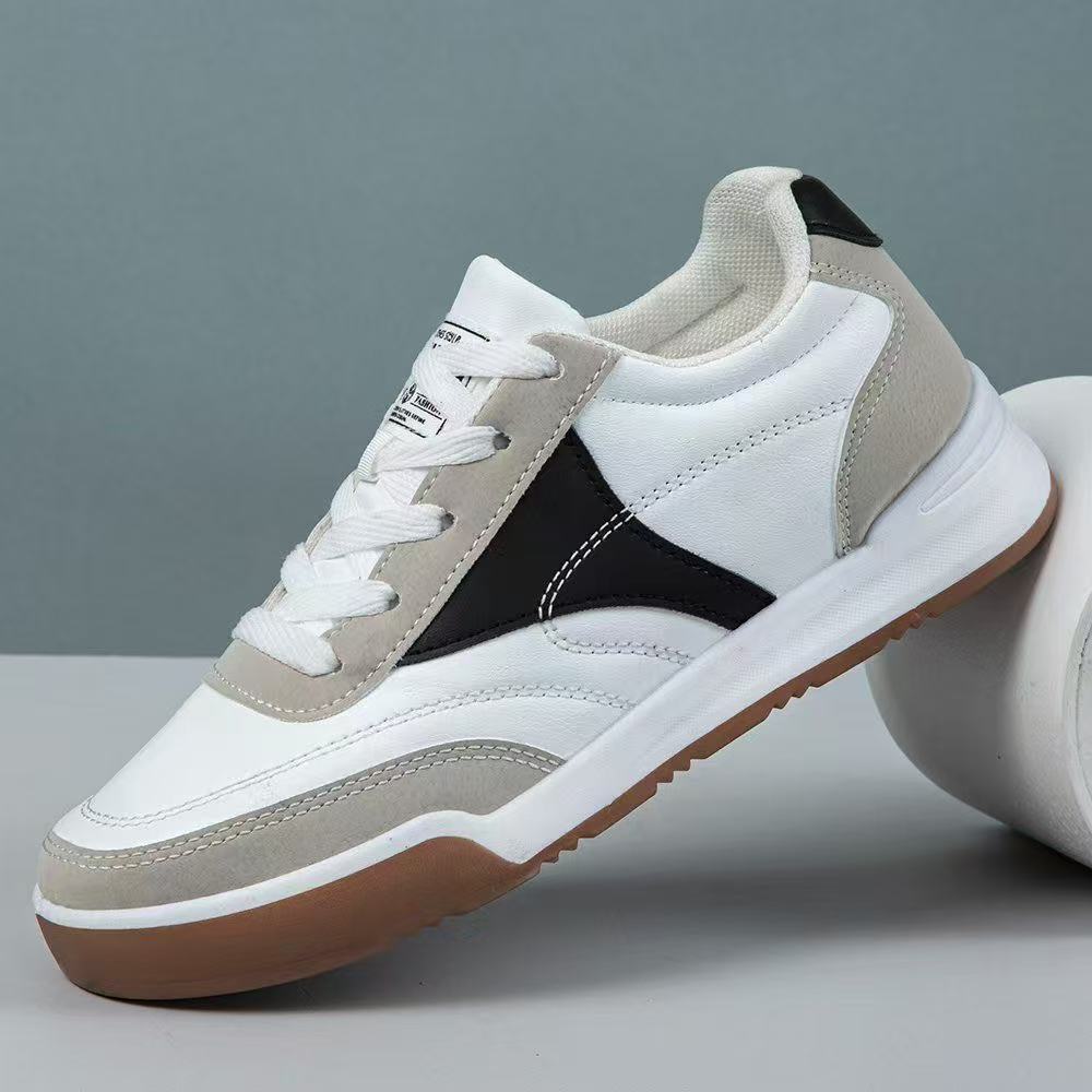 

2025 spring new men s shoes fashion trend easy to match casual sports shoes men s shoes trend color matching manufacturer 44 белый
