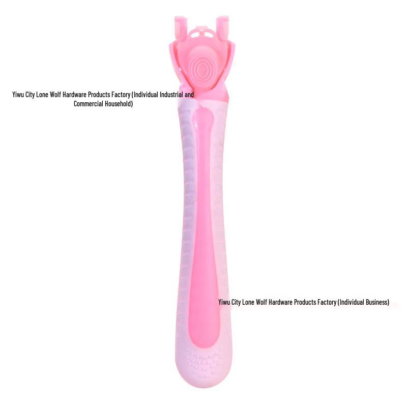 Six-Layer Razor Blade Pink Epilator with Manual Shaver and Holder Combo