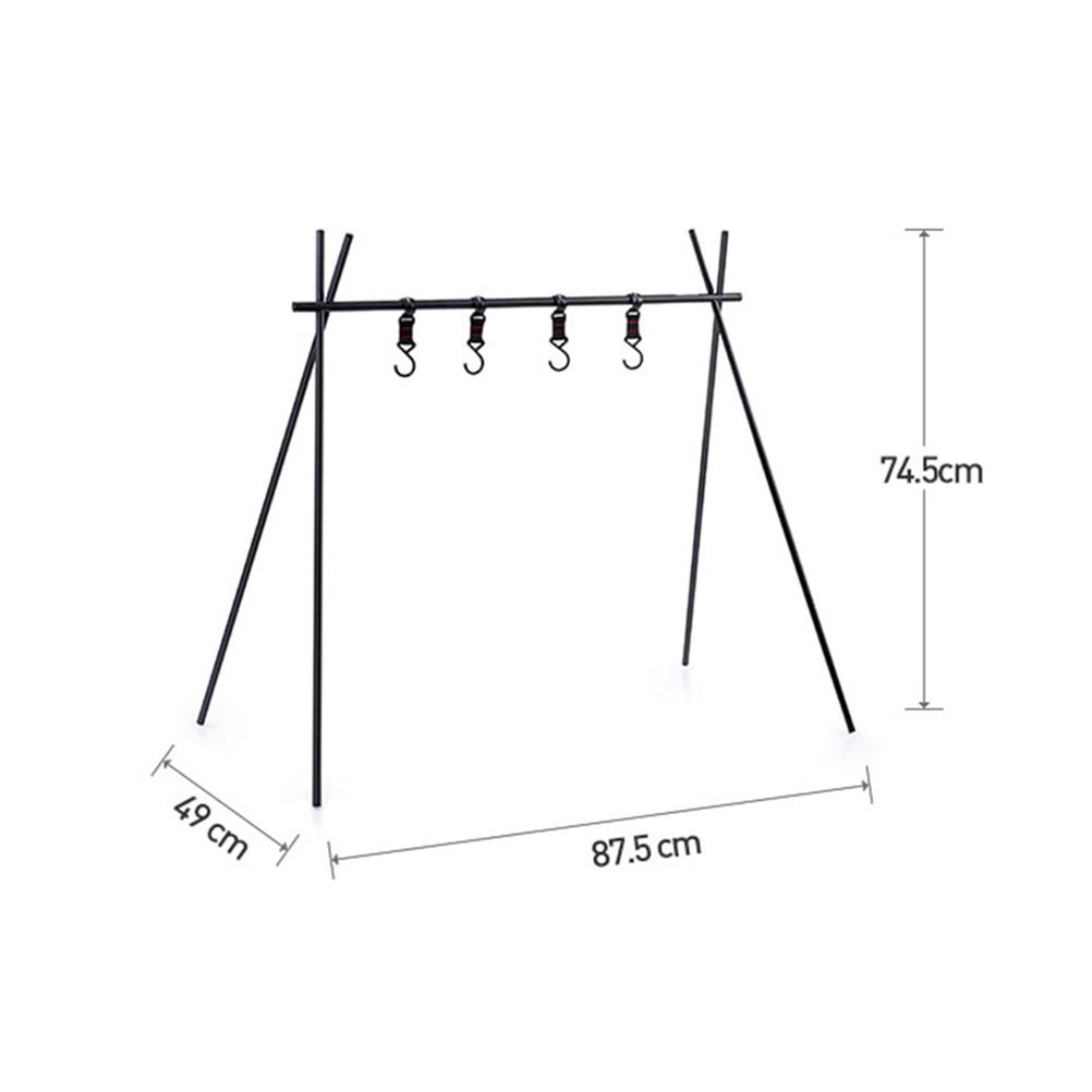 Folding Hanging Rack Travel Camping Shelf Triangle Rack Assembly Storage Picnic Rack