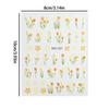 5D Blumen Nageltattoos Tulpen Design Frühling Blumige Blätter Selbstklebende Nagelaufkleber Kleine Frische Blumen Slider Maniküre Dekor