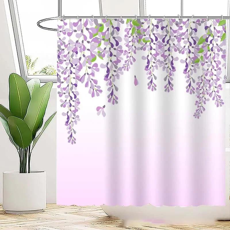 Rideau de Douche Imperméable Polyester Rideau de Salle de Bain Rideaux de Bain Rideau de Douche Hôtel Ménager Pour la Maison