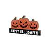 Wooden Fall Pumpkin Table Decor Funny Halloween Ornaments Halloween Desk Decoration  Cabinet