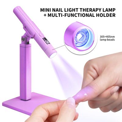 Mini Nail UV LED Lamp Rechargeable for Nails Gel Polish Drying Resin Quick UV Light Lamp for Nails Art Desk Stand Removable