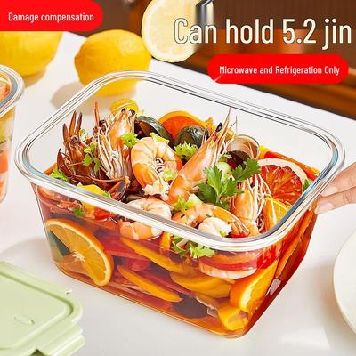 Contenitore per Alimenti in Vetro Resistente alle Alte Temperature con Coperchio Ermetico per Sottaceti e Kimchi