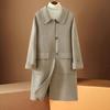 Women's Mid-Length Double-Sided Wool Coat, Petite & Plus Size, Autumn/Winter 2024 Collection