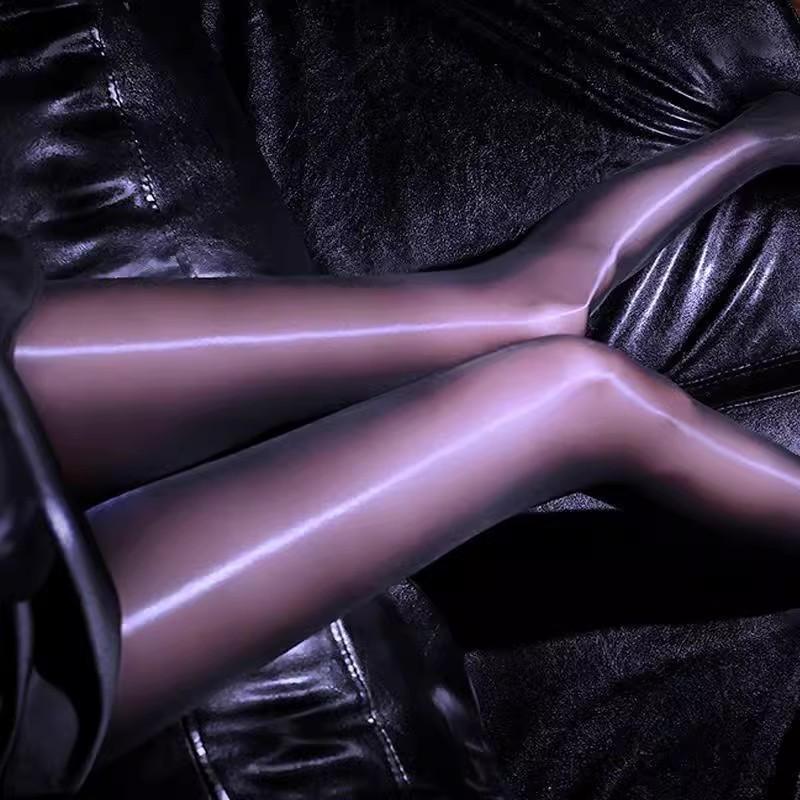 Large Size Women'S Oil Shiny Shaping Pantyhose Open/Cloes Crotch Slim Transparent Sexy Tights Ladies Nylon Erotic Stockings M-Xl
